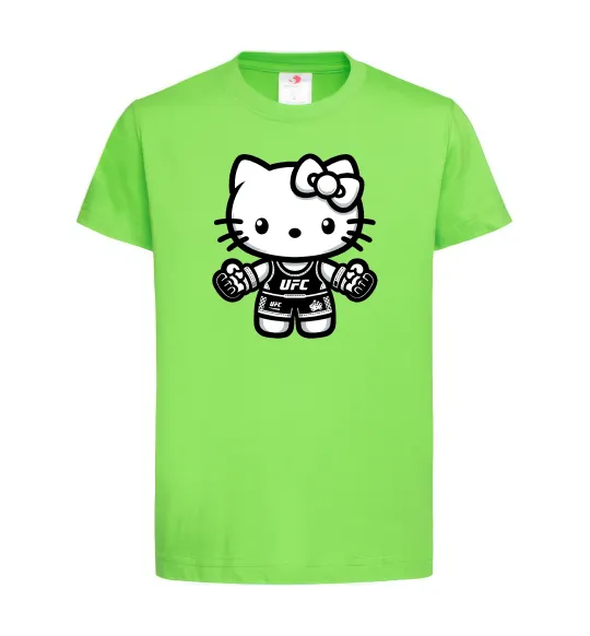 Дитяча футболка UFC Kitty Лаймовий фото