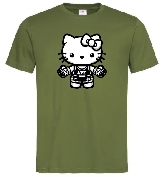 Мужская футболка UFC Kitty Оливковый фото