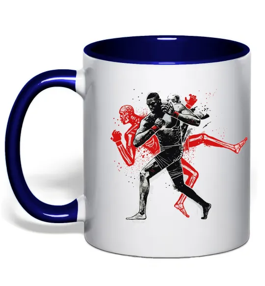 Чашка с цветной ручкой UFC fighter Глубокий темно-синий фото