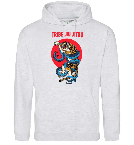 Мужская толстовка (худи) Tribe Jiu Jitsu Серый меланж фото