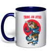 Чашка с цветной ручкой Tribe Jiu Jitsu Глубокий темно-синий фото