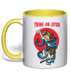 Чашка с цветной ручкой Tribe Jiu Jitsu Лимонный фото