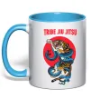 Чашка с цветной ручкой Tribe Jiu Jitsu Голубой фото