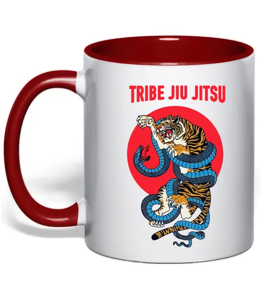 Чашка с цветной ручкой Tribe Jiu Jitsu Красный фото