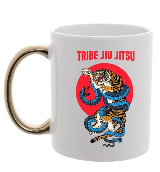 Чашка с цветной ручкой Tribe Jiu Jitsu Золото фото