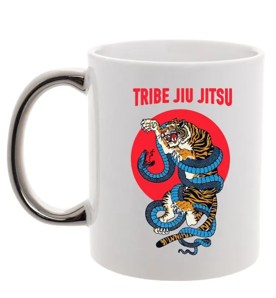 Чашка с цветной ручкой Tribe Jiu Jitsu Серебро фото