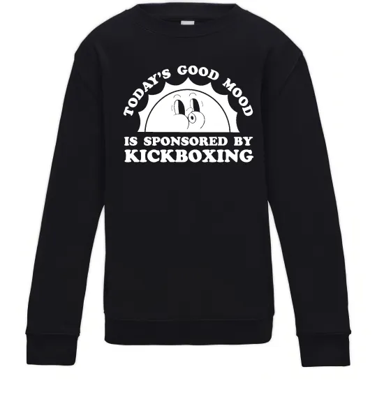 Детский Свитшот Kickboxing good mood Черный фото