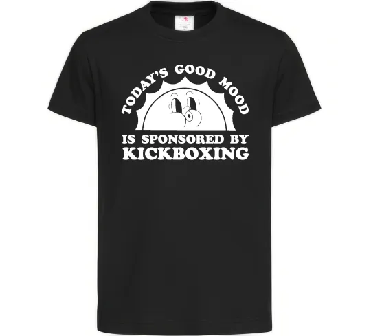 Детская футболка Kickboxing good mood Черный фото