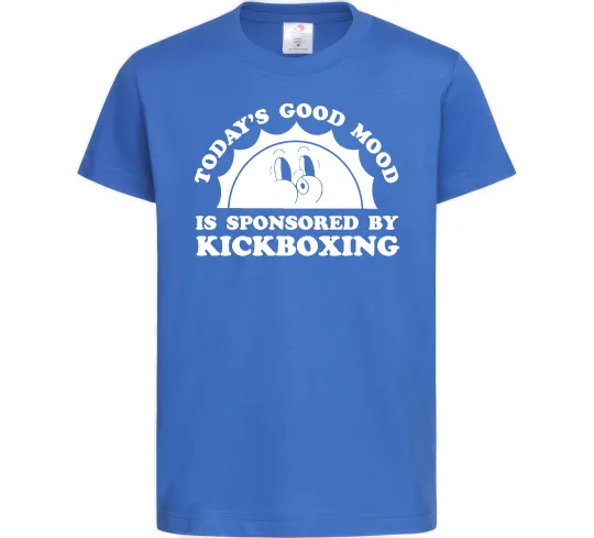 Детская футболка Kickboxing good mood Ярко-синий фото