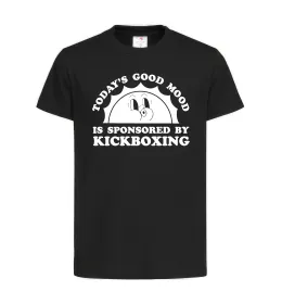 Детская футболка Kickboxing good mood Черный фото
