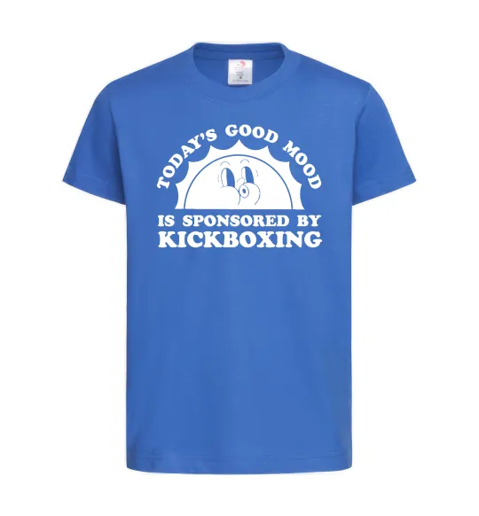 Детская футболка Kickboxing good mood Ярко-синий фото