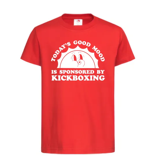 Детская футболка Kickboxing good mood Красный фото