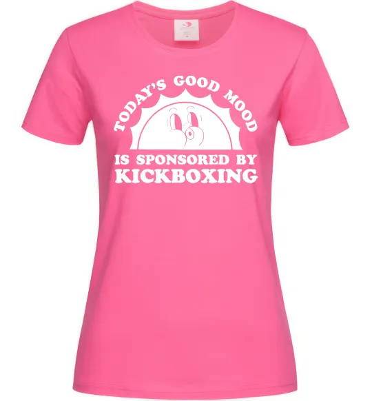 Женская футболка Kickboxing good mood Ярко-розовый фото