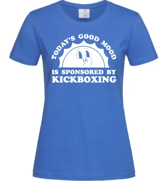 Женская футболка Kickboxing good mood Ярко-синий фото