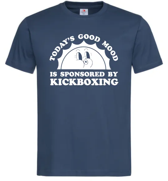 Мужская футболка Kickboxing good mood Темно-синий фото