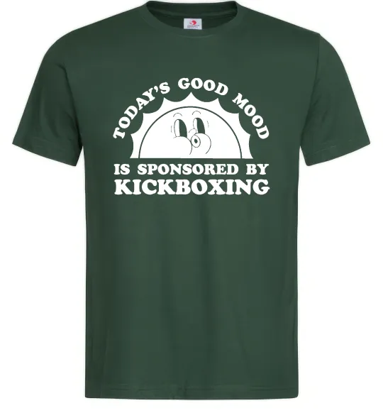 Мужская футболка Kickboxing good mood Темно-зеленый фото