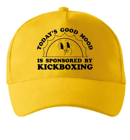 Кепка Kickboxing good mood Солнечно желтый фото