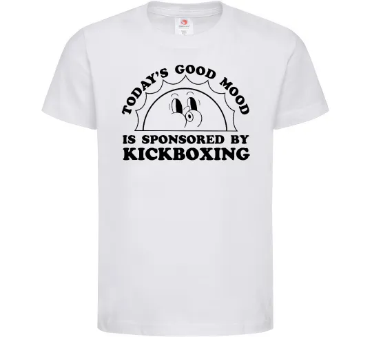 Детская футболка Kickboxing good mood Белый фото