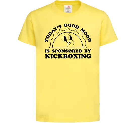Детская футболка Kickboxing good mood Лимонный фото