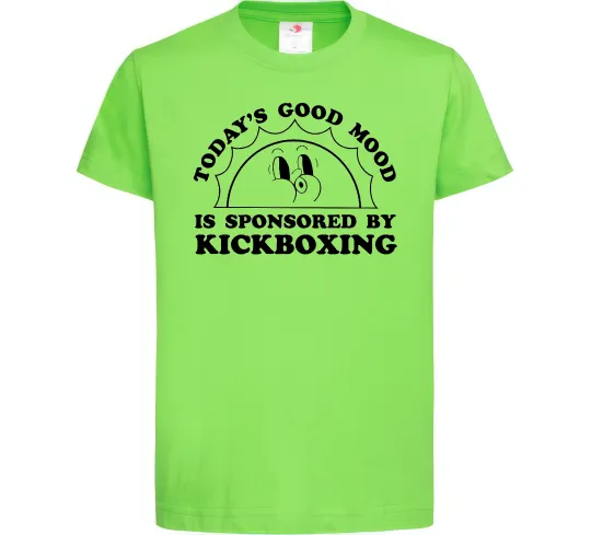 Детская футболка Kickboxing good mood Лаймовый фото