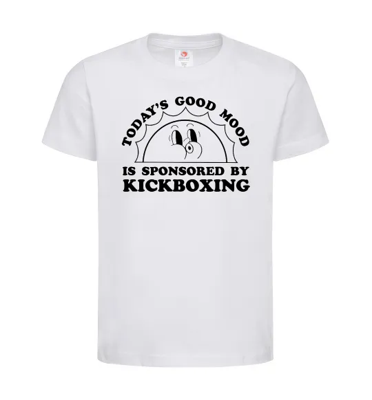 Детская футболка Kickboxing good mood Белый фото