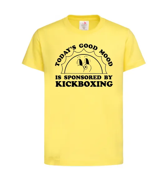 Детская футболка Kickboxing good mood Лимонный фото