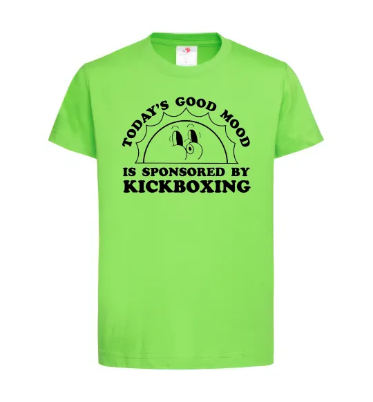Детская футболка Kickboxing good mood Лаймовый фото