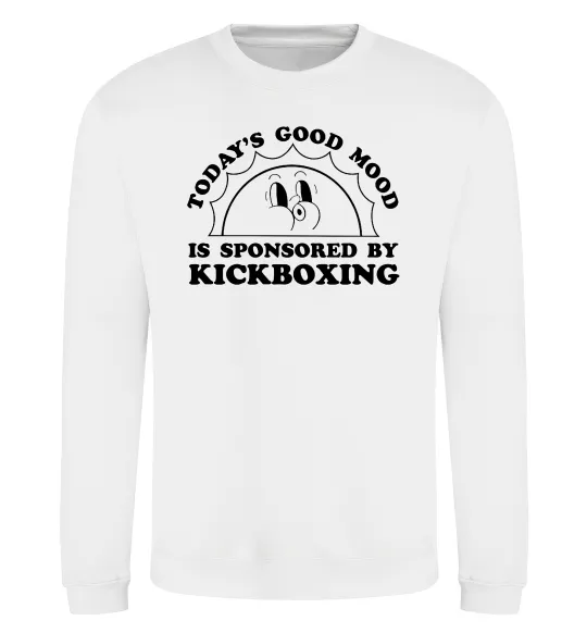 Свитшот Kickboxing good mood Белый фото