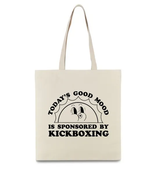 Эко-сумка Kickboxing good mood Бежевый фото