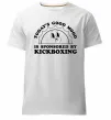 Мужская премиум футболка Kickboxing good mood Белый фото