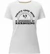 Женская премиум футболка Kickboxing good mood Белый фото