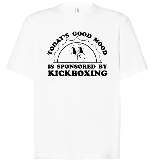 Футболка Оверсайз Kickboxing good mood Белый фото