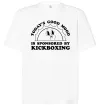 Футболка Оверсайз Kickboxing good mood Белый фото