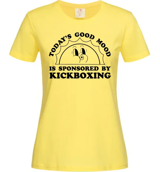 Женская футболка Kickboxing good mood Лимонный фото