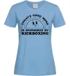 Женская футболка Kickboxing good mood Голубой фото
