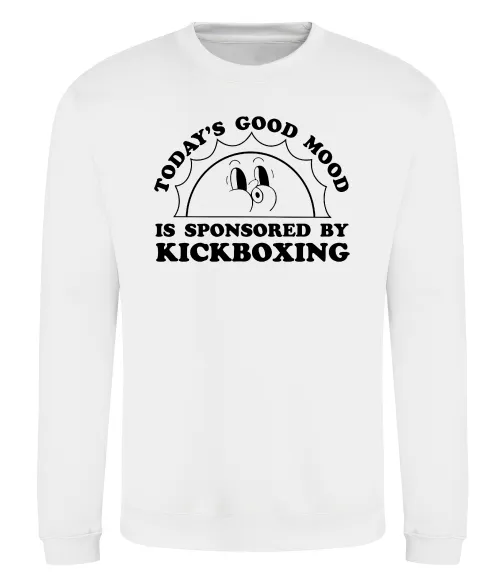 Свитшот Kickboxing good mood Белый фото