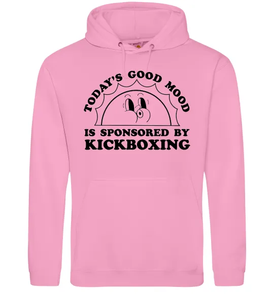 Женская толстовка (худи) Kickboxing good mood Розовый фото