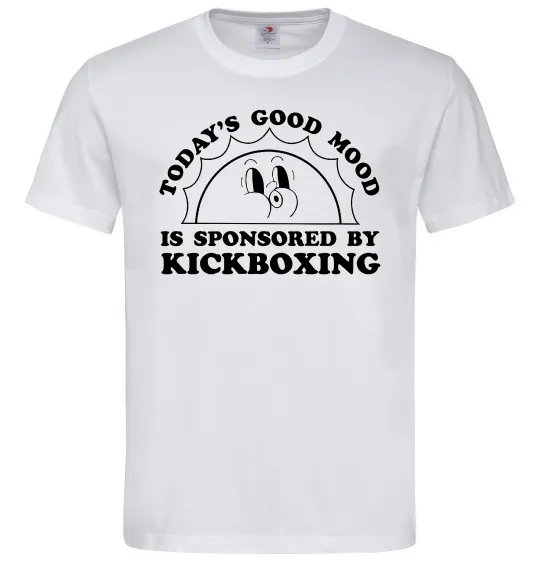 Мужская футболка Kickboxing good mood Белый фото