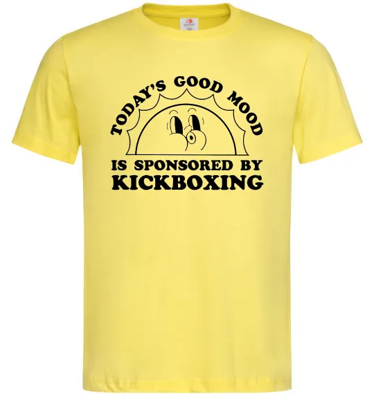 Мужская футболка Kickboxing good mood Лимонный фото