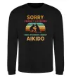 Світшот Thinking about aikido Чорний фото