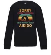 Детский Свитшот Thinking about aikido Черный фото