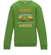 Детский Свитшот Thinking about aikido Лаймовый фото
