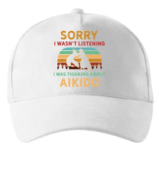 Кепка Thinking about aikido Белый фото