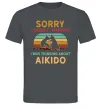 Мужская футболка Thinking about aikido Графит фото