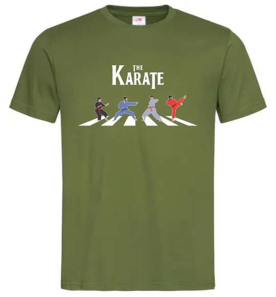 Мужская футболка The Karate Оливковый фото