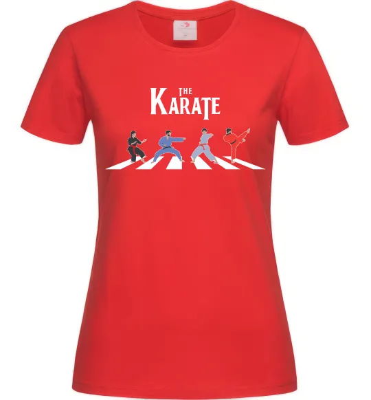 Женская футболка The Karate Красный фото