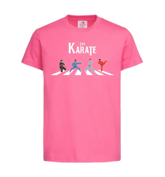 Дитяча футболка The Karate Яскраво-рожевий фото
