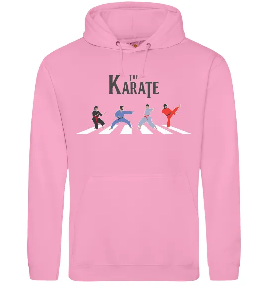 Мужская толстовка (худи) The Karate Розовый фото