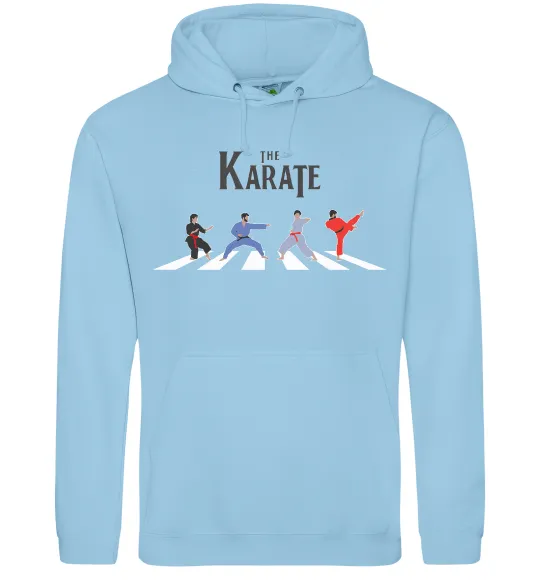 Мужская толстовка (худи) The Karate Голубой фото
