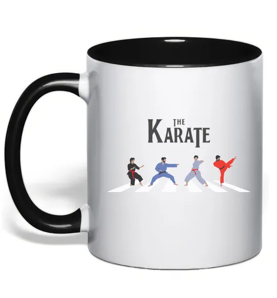 Чашка с цветной ручкой The Karate Черный фото